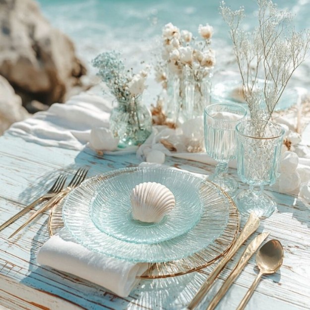 Sea inspired wedding moodboard -the destination vows